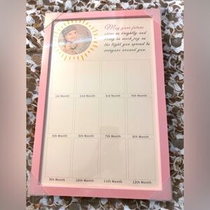 NEW Frame for Baby 1st Birthday: First Birthday Decorative Picture Frame Pink